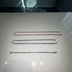 Tennis Necklace And Bracelet Set