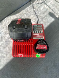 Milwaukee battery charger and batteries