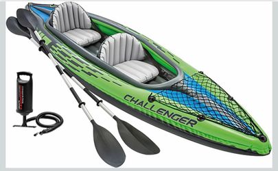 Intex Challenger K2 2-Person Inflatable Kayak with Oars and Pump