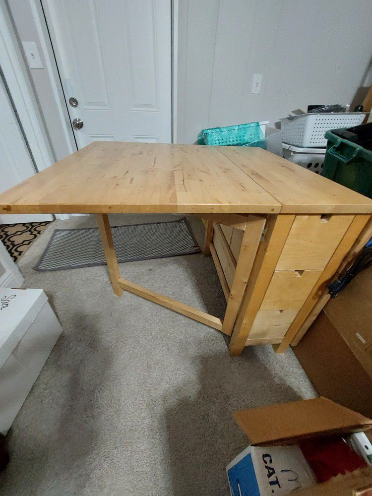 Double Side Collapsible Craft Table/desk With Six Drawers