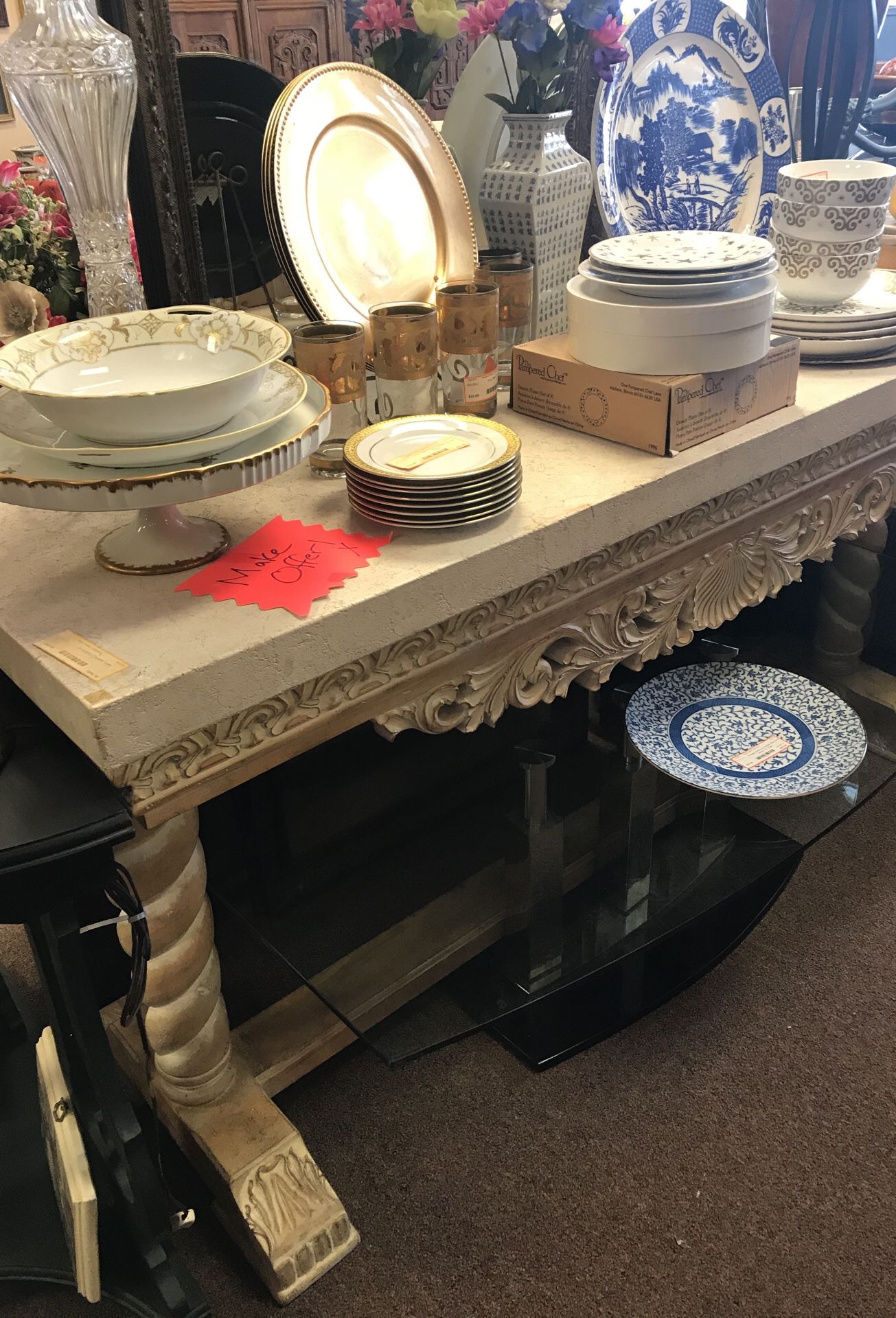 Large Decorative Console Table