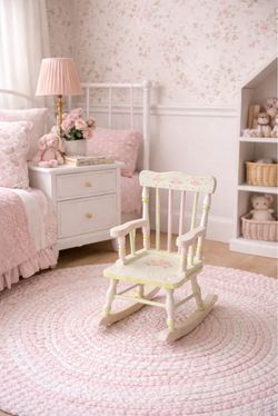Fantasy Fields Crackled Rose Children’s Wooden Rocking Chair