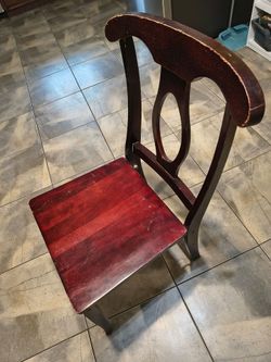 2 Folding cherry wood dining chairs