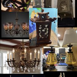 Collection Of Vintage Lamps  