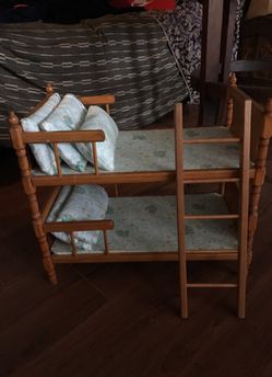 Antique Wooden doll bunk beds