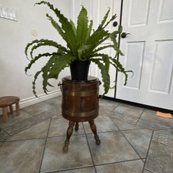 19” tall accent barrel table or storage    