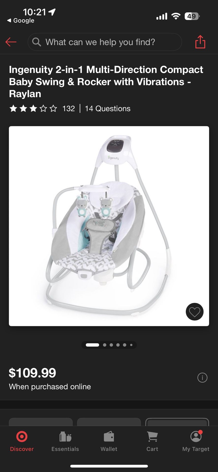 Baby swing