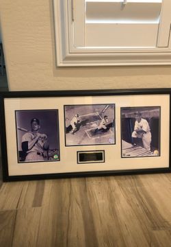 New York Yankees teammates : Mantle/Ruth/Gehrig framed action photo