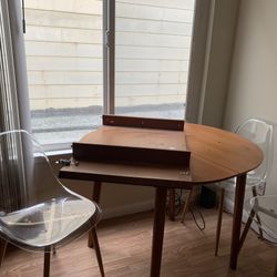 Dining Table With Leaf + 3 Chairs 