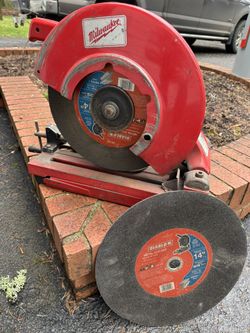Milwaukee 14” Abrasive Cut Off Machine With Extra Blade