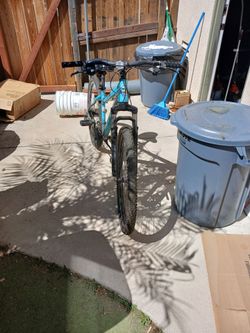 Blue mountain bike