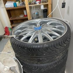26" Chrome Rims and Tires