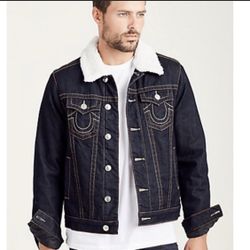 True Religion Men’s Trucker fur jacket