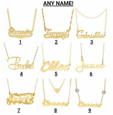 14k gold plated name chains