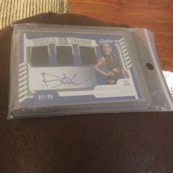 WWE DIVA WRESTLEING ABSOLUTE TOOLS TO THE TRADE BLUE JERSEY RELIC 2023. DAKOTA KAI AUTOGRAPH NUMBERED 3 OF 99 TRADING CARD 