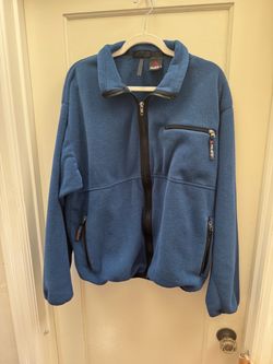 vintage blue polartec fleece jacket