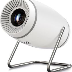 Mini Projector, Projector with WiFi and Bluetooth, 4K 1080P Support Portable Projector 180° Rotatable 130'' Screen Movie Projector Auto Keystone Compa