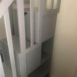$400 Bunk Bed W/ Shelves And Dresser attached 