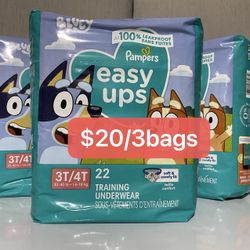Pampers easy ups size 3-4T