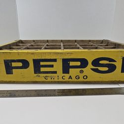 Vintage Pepsi Wooden Case Bottle Carrier 