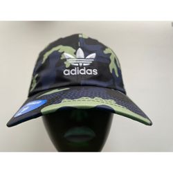Adidas Men's Original Camo Trefoil Logo Relax StrapBack Hat Navy Black Green New