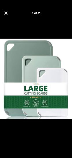 Nonslip reversible Kitchen cutting board set of 3