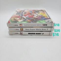 Super Smash Bros New Super Mario 2 Mariokart Mario Kart 7