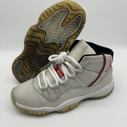 Nike Air Jordan 11 XI Platinum Tint Red White (378038-016) Size 7Y | 8.5W