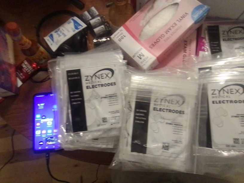 Zynex Electrodes  Where Is Easily At Least 300 All Of Them For $40 I Will Even Throw In A 300 I Will Also Throw In Another Hundred For Free