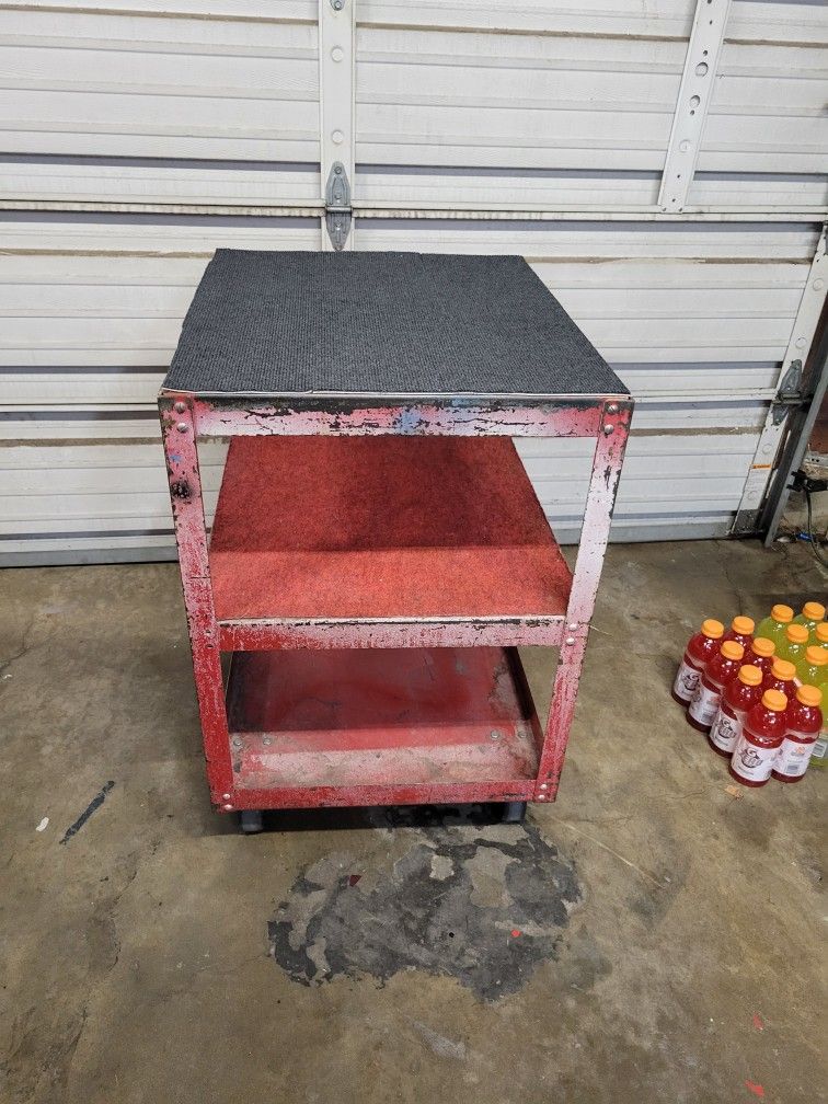 Heavy Duty Metal Cart On Wheels