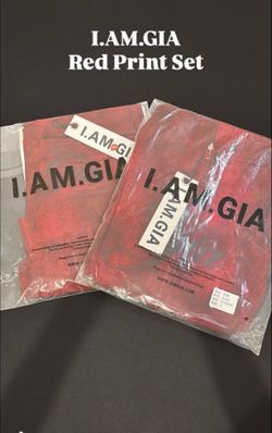 I am gia red print jumpsuit