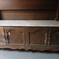 Antique Marble Top Cradenza 