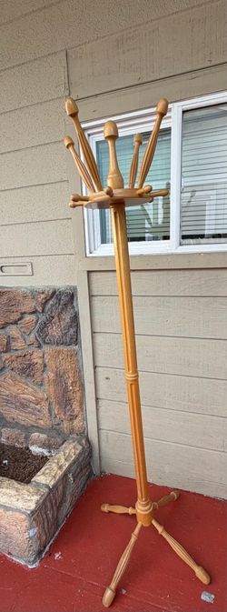 Vintage Wooden Coat Rack