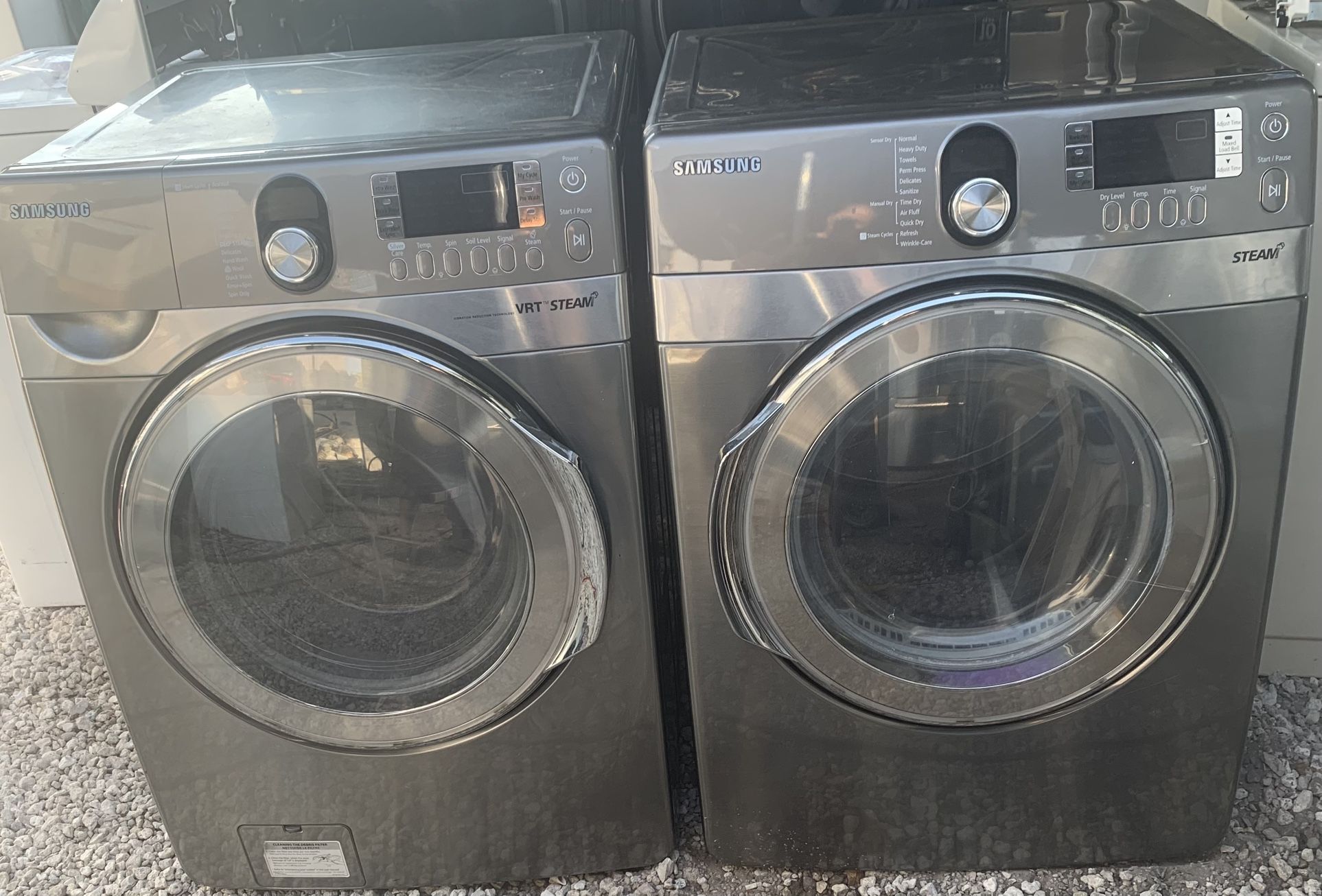 Samsung Washer Dryer Gray Front Load Working Perfectly Fine