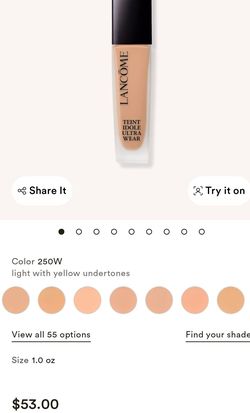Lancome teint idole foundation 2 shades.  Price is for individual piece