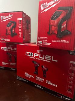 M12 FUEL 12-Volt Lithium-Ion Brushless Cordless Hammer Drill and Impact Driver Combo Kit (2-Tool) with Compact Inflator