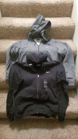 2 Youth Medium Grey and Black Nike Sweatshirts $20 Each