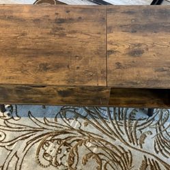 Must go by 3/3: Lift-Top Coffee Table w/ Hidden Storage – Rustic Wood – $140 
