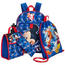 Disney little & big boys 5 Pieces Backpack & accesorios set 🎒. Brand new
