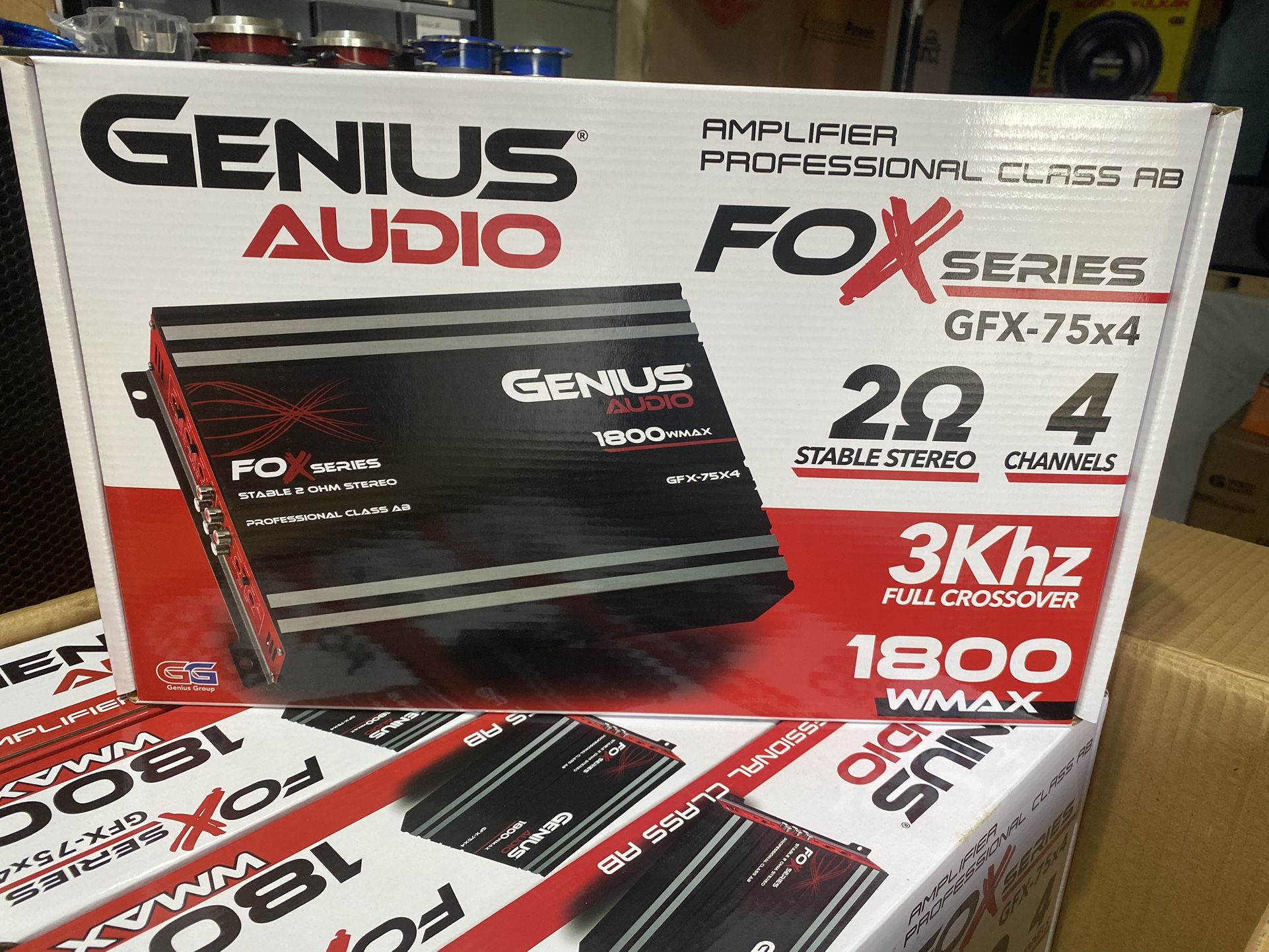 New Genius Audio 1800w Max Power 4-Channel Power Amplifier  $140 each  