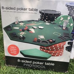 8-sided Poker Table - New In Box