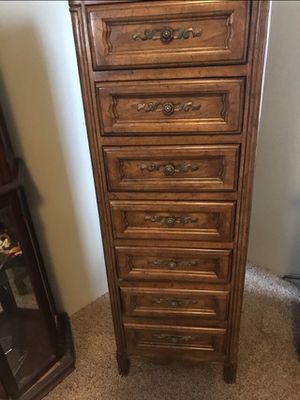 Photo Call if interested 843-371-32467 drawer jewelry box.no scratches. Real wood top drawer has velvet lining would look great in beautiful homes