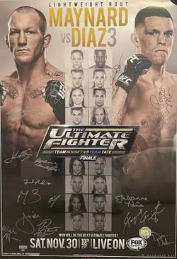 TUF UFC Signed Poster Nate Diaz Vs Maynard 3