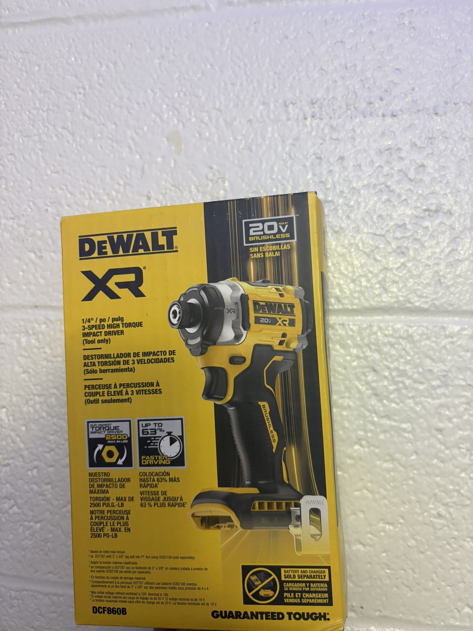 Dewalt 3-Speed High Torque 20V Cordless 1/4" Impact Driver Brushless XR