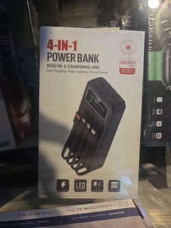 4-in-1 Power Bank 48000mAh Built-In Cables