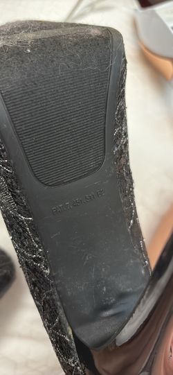 Carlos sayana pumps grey lace glitter size 6.5 womens