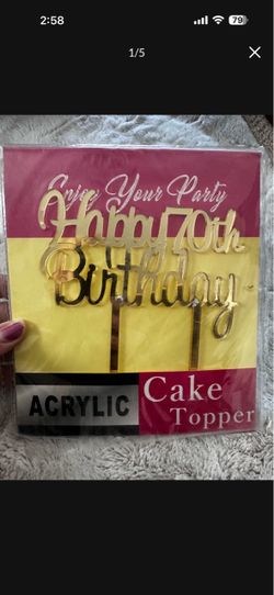 70th birthday cake topper