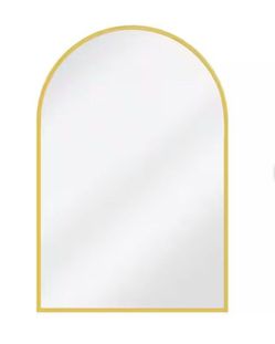 Gold Arched Metal Framed Wall Mirror ~NEW~ 30 in W x 40 in. H