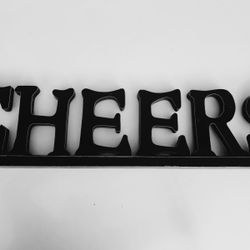 Wooden CHEERS shelf Sign