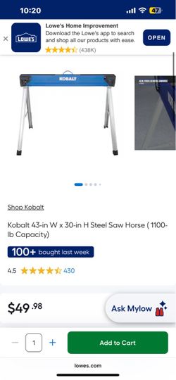 2x cobalt steel saw horse